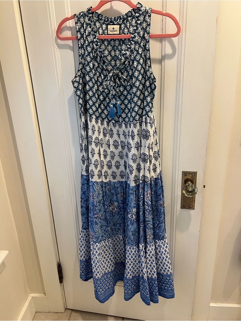Tuckernuck Bahama Blue Salty Paloma Caftan Maxi Dress